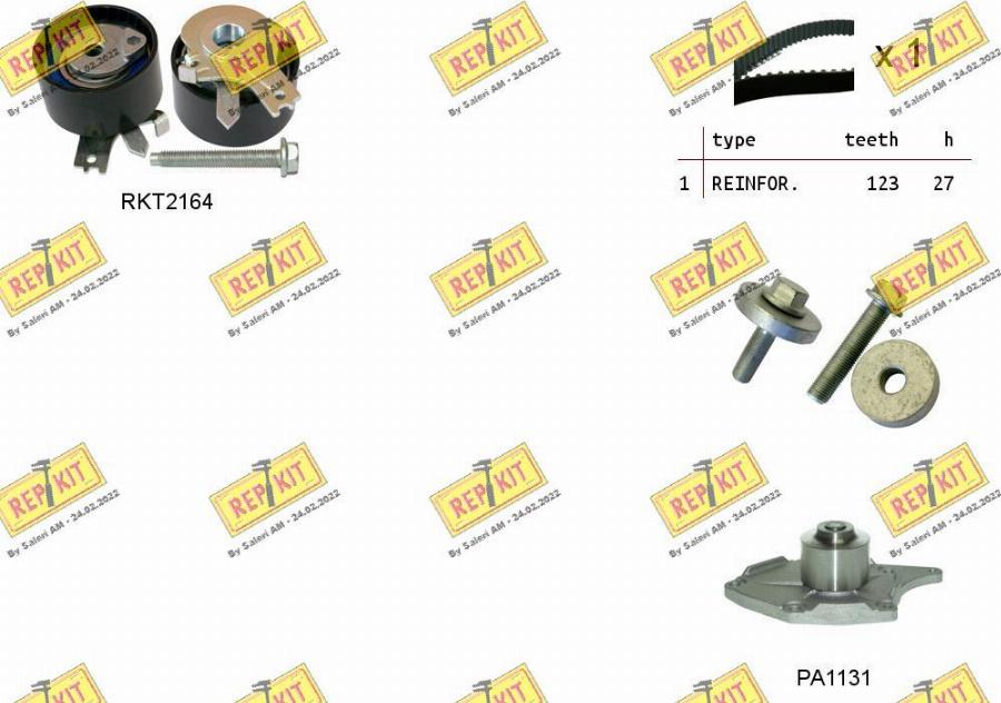 REPKIT RKTK0863PA - Водяний насос + комплект зубчатого ременя avtolavka.club