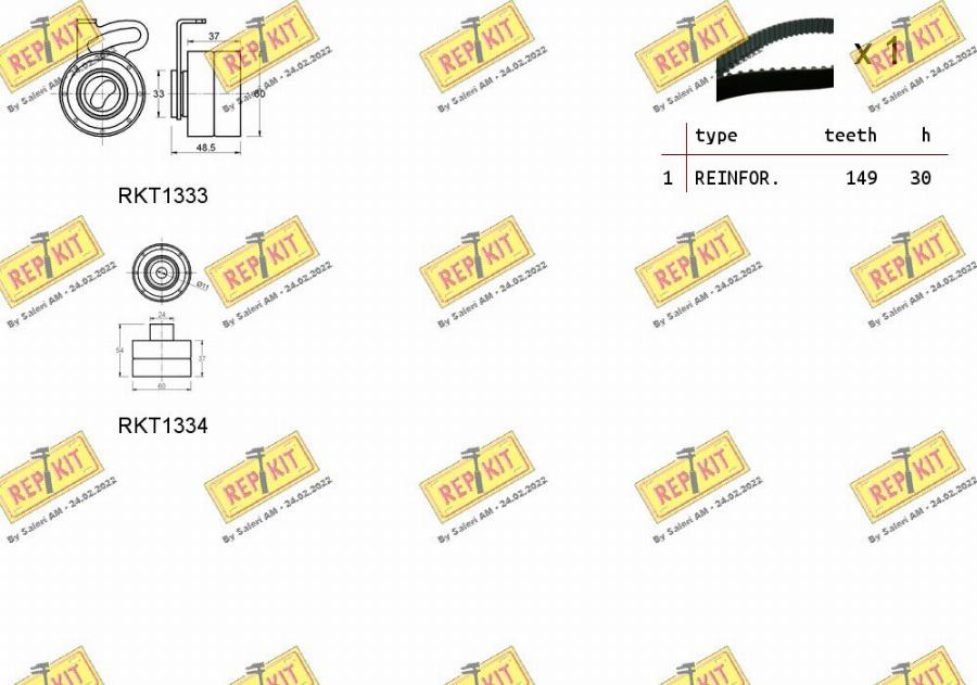 REPKIT RKTK1006 - Комплект ременя ГРМ avtolavka.club