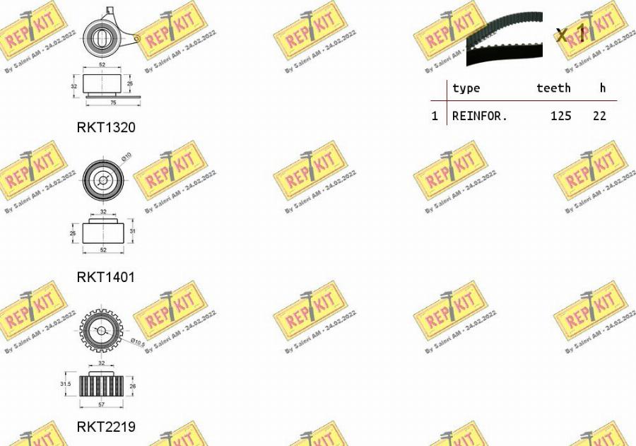 REPKIT RKTK1197 - Комплект ременя ГРМ avtolavka.club