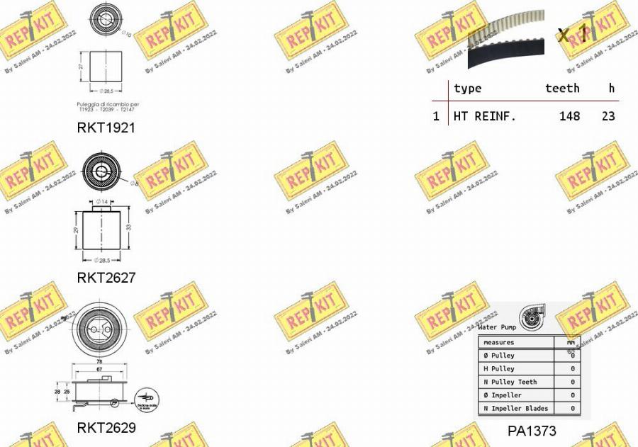 REPKIT RKTK1109PA - Водяний насос + комплект зубчатого ременя avtolavka.club