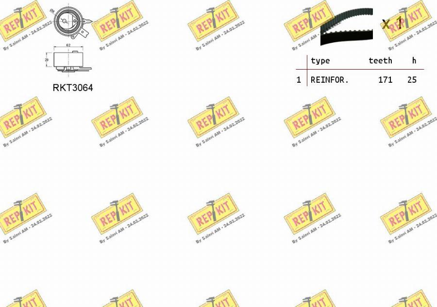 REPKIT RKTK1129 - Комплект ременя ГРМ avtolavka.club