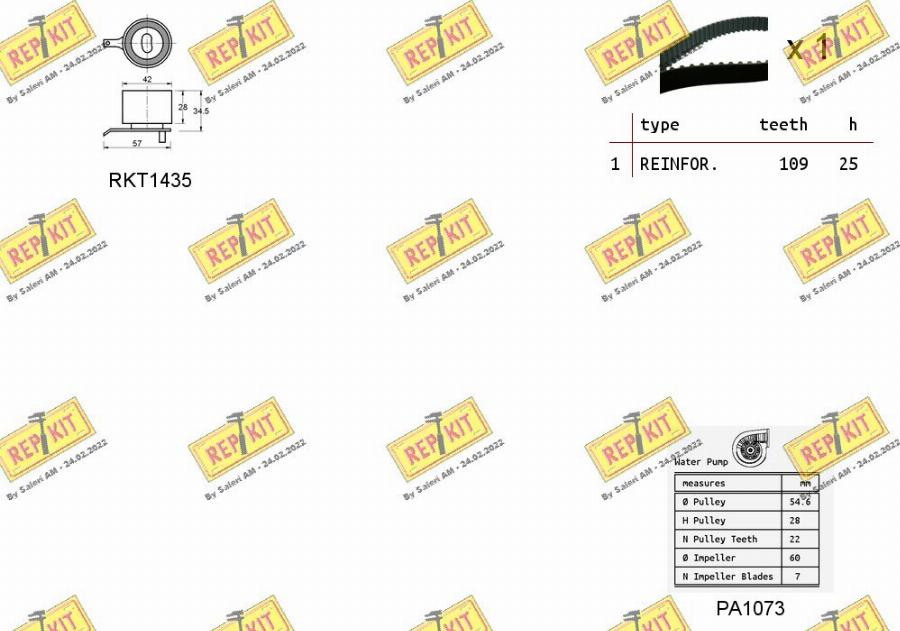 REPKIT RKTK1121PA - Водяний насос + комплект зубчатого ременя avtolavka.club