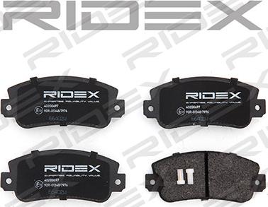 RIDEX 402B0900 - Гальмівні колодки, дискові гальма avtolavka.club