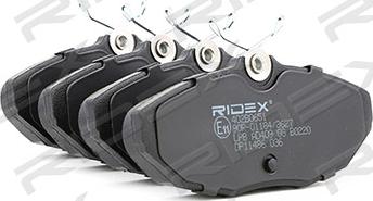 RIDEX 402B0651 - Гальмівні колодки, дискові гальма avtolavka.club
