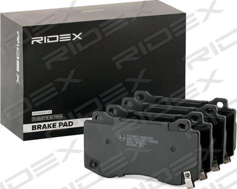 RIDEX 402B0826 - Гальмівні колодки, дискові гальма avtolavka.club