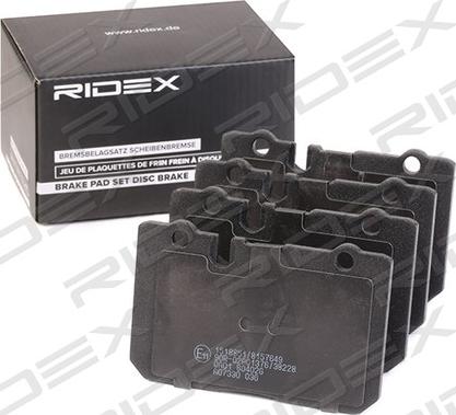 RIDEX 402B1051 - Гальмівні колодки, дискові гальма avtolavka.club