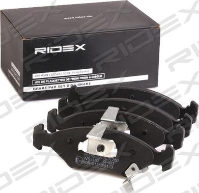 RIDEX 402B1026 - Гальмівні колодки, дискові гальма avtolavka.club