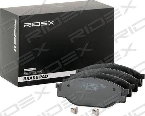 RIDEX 402B1023 - Гальмівні колодки, дискові гальма avtolavka.club