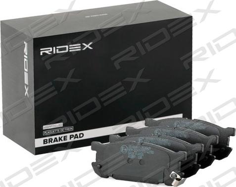 RIDEX 402B1300 - Гальмівні колодки, дискові гальма avtolavka.club