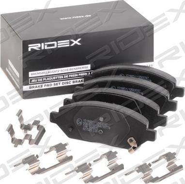 RIDEX 402B1288 - Гальмівні колодки, дискові гальма avtolavka.club