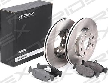 RIDEX 3405B0172 - Комплект гальм, дисковий гальмівний механізм avtolavka.club