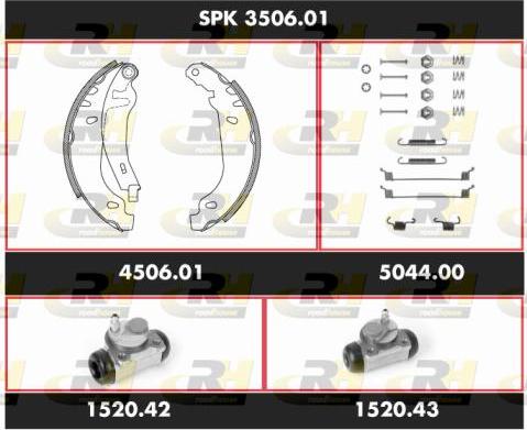 Roadhouse SPK 3506.01 - Комплект гальм, барабанний механізм avtolavka.club