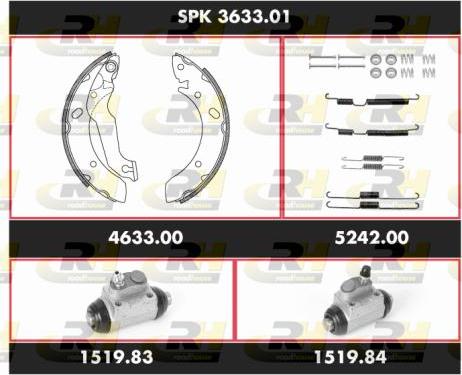 Roadhouse SPK 3633.01 - Комплект гальм, барабанний механізм avtolavka.club