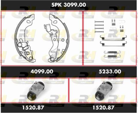 Roadhouse SPK 3099.00 - Комплект гальм, барабанний механізм avtolavka.club