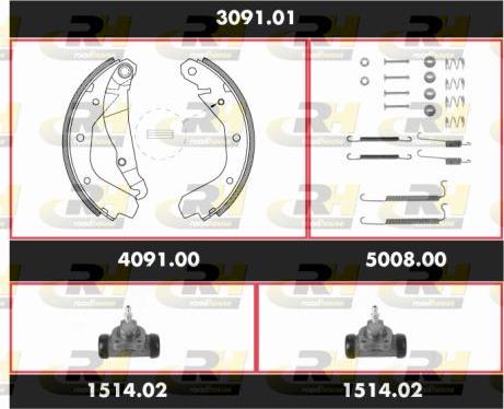 Roadhouse SPK 3091.01 - Комплект гальм, барабанний механізм avtolavka.club