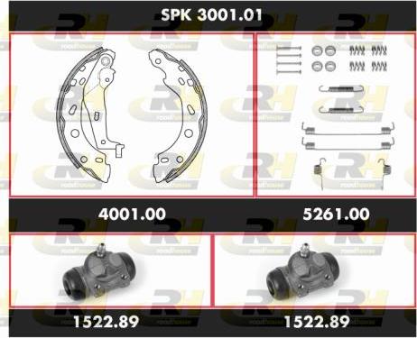 Roadhouse SPK 3001.01 - Комплект гальм, барабанний механізм avtolavka.club