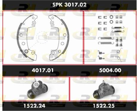 Roadhouse SPK 3017.02 - Комплект гальм, барабанний механізм avtolavka.club