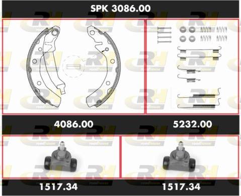 Roadhouse SPK 3086.00 - Комплект гальм, барабанний механізм avtolavka.club