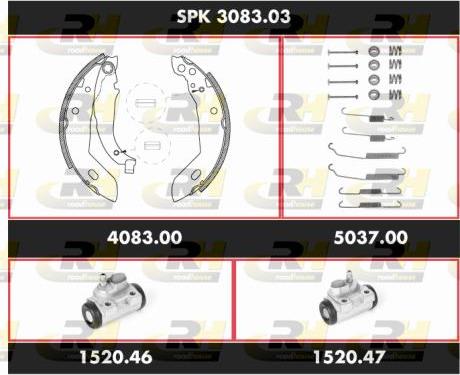 Roadhouse SPK 3083.03 - Комплект гальм, барабанний механізм avtolavka.club