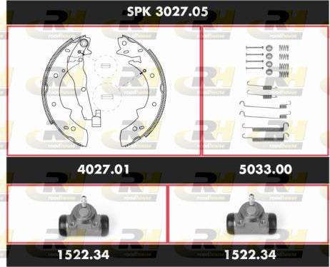 Roadhouse SPK 3027.05 - Комплект гальм, барабанний механізм avtolavka.club