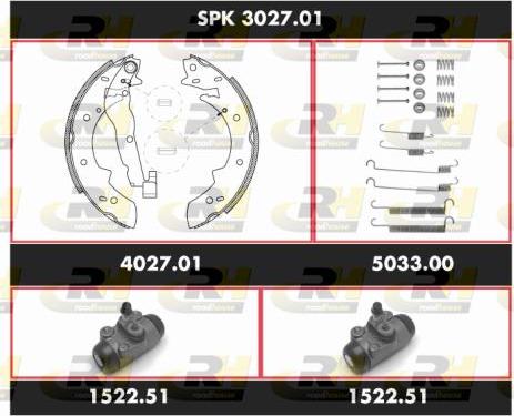 Roadhouse SPK 3027.01 - Комплект гальм, барабанний механізм avtolavka.club