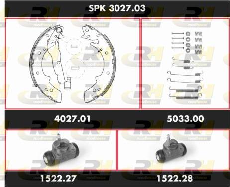 Roadhouse SPK 3027.03 - Комплект гальм, барабанний механізм avtolavka.club