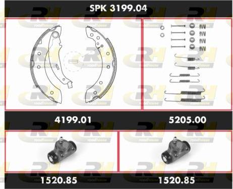 Roadhouse SPK 3199.04 - Комплект гальм, барабанний механізм avtolavka.club