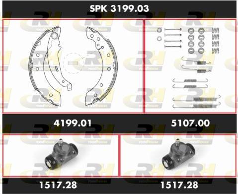 Roadhouse SPK 3199.03 - Комплект гальм, барабанний механізм avtolavka.club