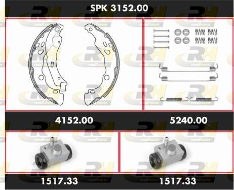 Roadhouse SPK 3152.00 - Комплект гальм, барабанний механізм avtolavka.club