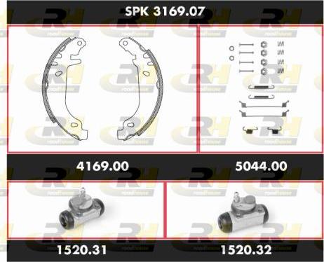 Roadhouse SPK 3169.07 - Комплект гальм, барабанний механізм avtolavka.club