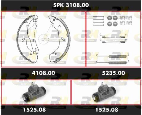 Roadhouse SPK 3108.00 - Комплект гальм, барабанний механізм avtolavka.club