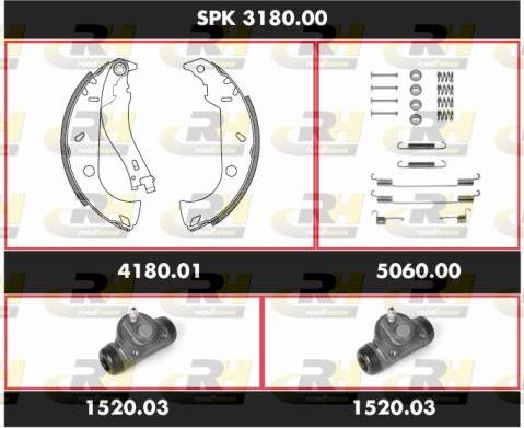 Roadhouse SPK 3180.00 - Комплект гальм, барабанний механізм avtolavka.club