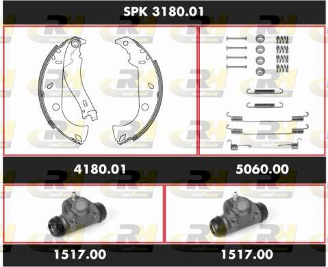 Roadhouse SPK 3180.01 - Комплект гальм, барабанний механізм avtolavka.club