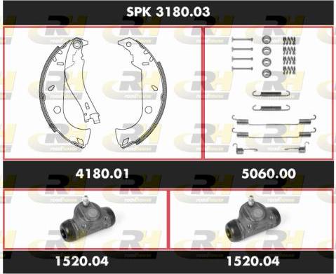 Roadhouse SPK 3180.03 - Комплект гальм, барабанний механізм avtolavka.club