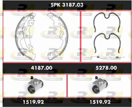 Roadhouse SPK 3187.03 - Комплект гальм, барабанний механізм avtolavka.club