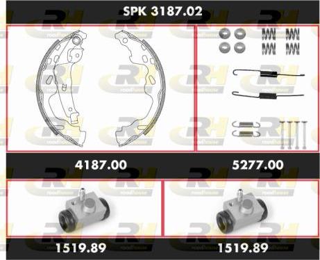 Roadhouse SPK 3187.02 - Комплект гальм, барабанний механізм avtolavka.club