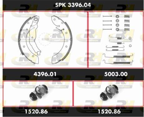 Roadhouse SPK 3396.04 - Комплект гальм, барабанний механізм avtolavka.club