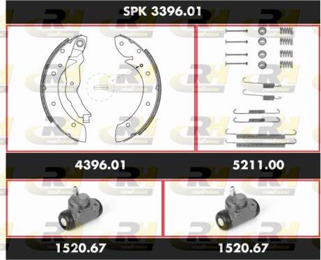 Roadhouse SPK 3396.01 - Комплект гальм, барабанний механізм avtolavka.club