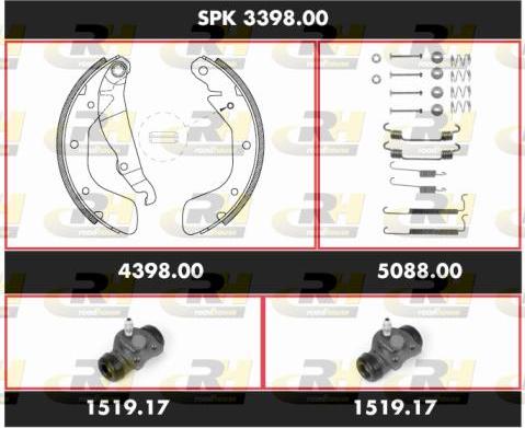 Roadhouse SPK 3398.00 - Комплект гальм, барабанний механізм avtolavka.club