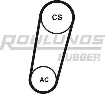 Roulunds Rubber 5K0705T1 - Поликлиновий ремінний комплект avtolavka.club