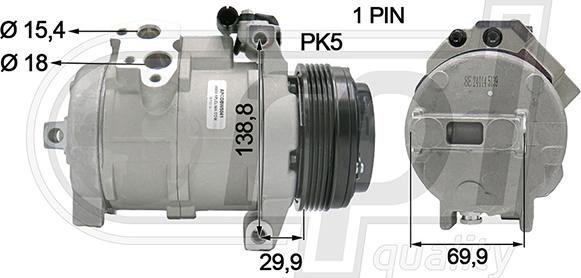 RPLQuality APCOBW5041 - Компресор, кондиціонер avtolavka.club