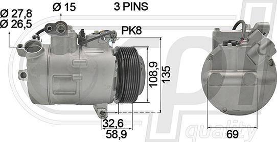 RPLQuality APCOBW5072 - Компресор, кондиціонер avtolavka.club