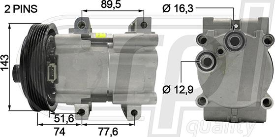 RPLQuality APCOFD5015 - Компресор, кондиціонер avtolavka.club