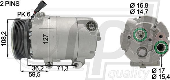 RPLQuality APCOFD5036 - Компресор, кондиціонер avtolavka.club