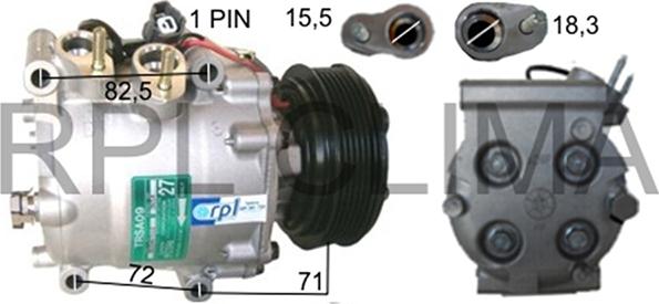 RPLQuality APCOHO0027 - Компресор, кондиціонер avtolavka.club