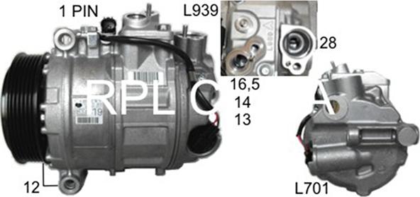 RPLQuality APCOMB5051 - Компресор, кондиціонер avtolavka.club