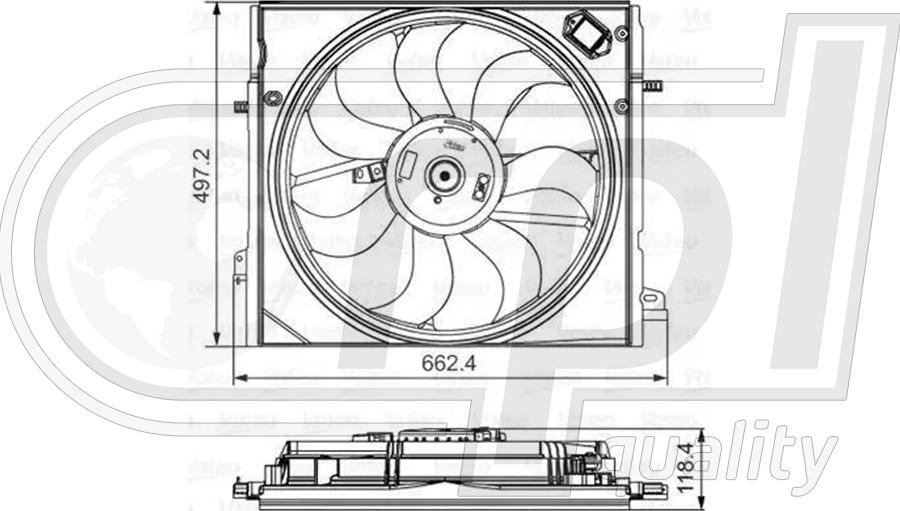 RPL QUALITY APELNI5023 - Вентилятор, охолодження двигуна avtolavka.club