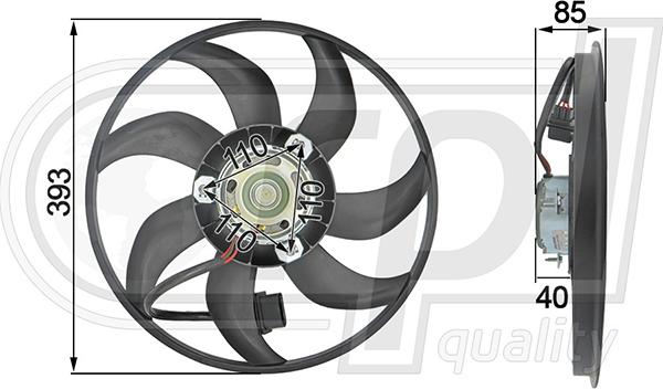 RPLQuality APELVW5025 - Вентилятор, охолодження двигуна avtolavka.club