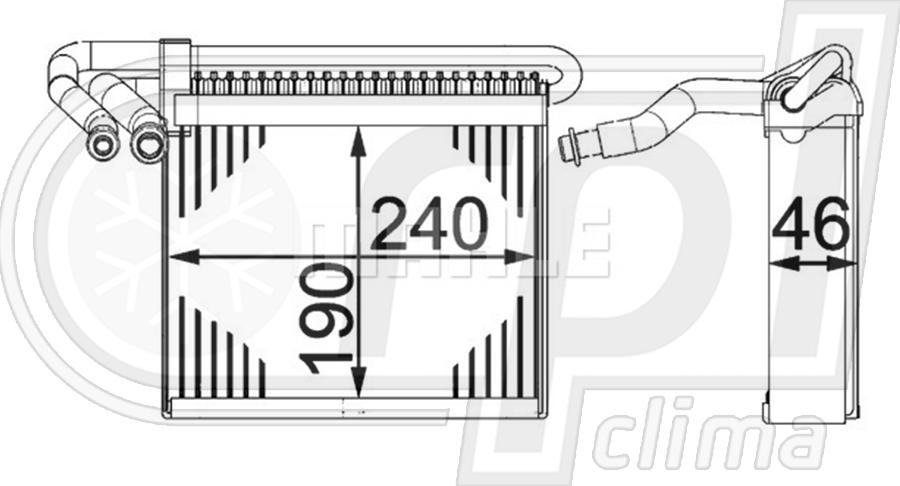 RPL QUALITY APEVFD0027 - Випарник, кондиціонер avtolavka.club