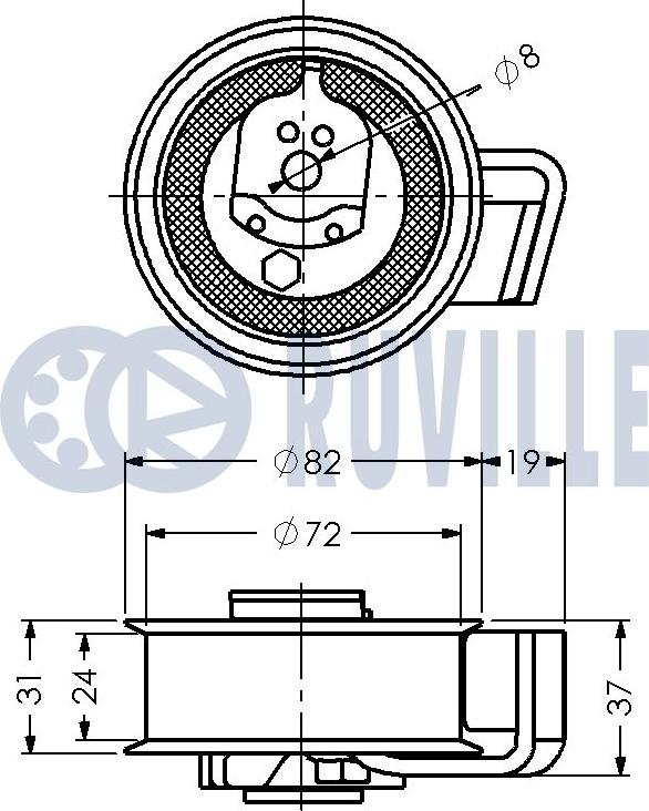 Ruville 540914 - Натяжна ролик, ремінь ГРМ avtolavka.club